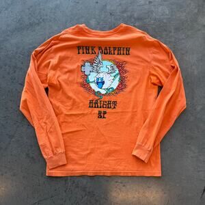 Vintage Y2K Pink + Dolphin Black Pyramid Collab Chris Brown SF Graphic Tee M